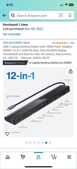 USB-C Laptop Docking Station Dual 4K