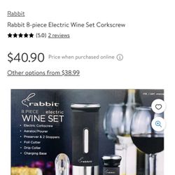 Never Opened Wine Rabbit Wine Set