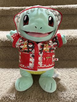 Pokémon Squirtle Build A Bear Plush With Hoodie Raincoat Brand New 