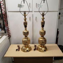 Vintage James Mont Brass lamps $400 Obo.