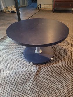 IKEA Adjustable Blue Table + Matching Floating Shelf – $100 for Both