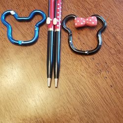 mini & mickey pens & key holders