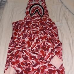 A Bathing Ape Hoodie Pink