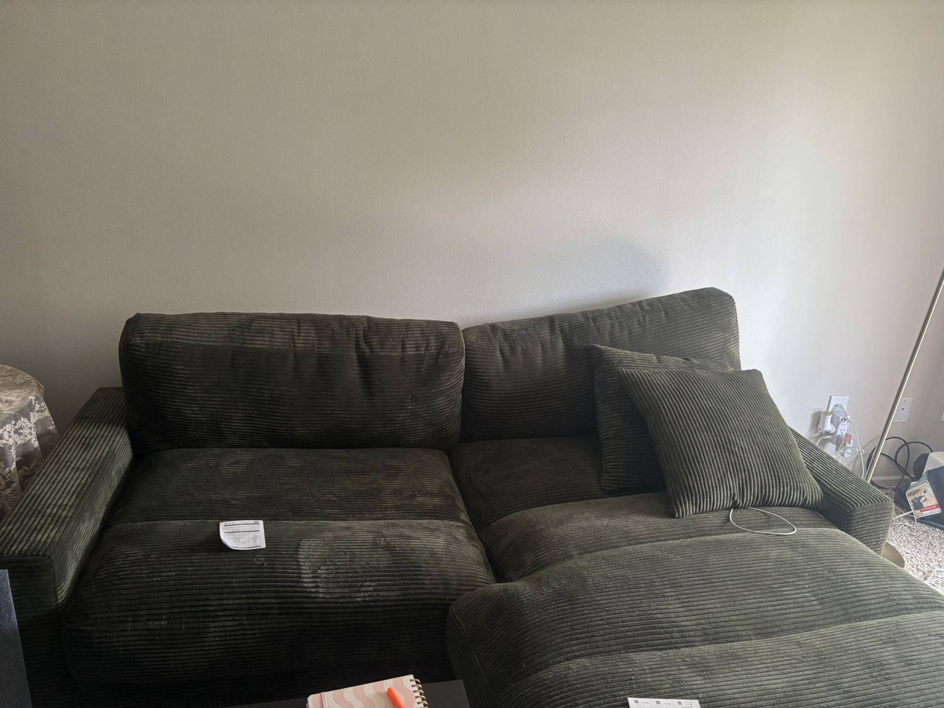 Green Corduroy Couch