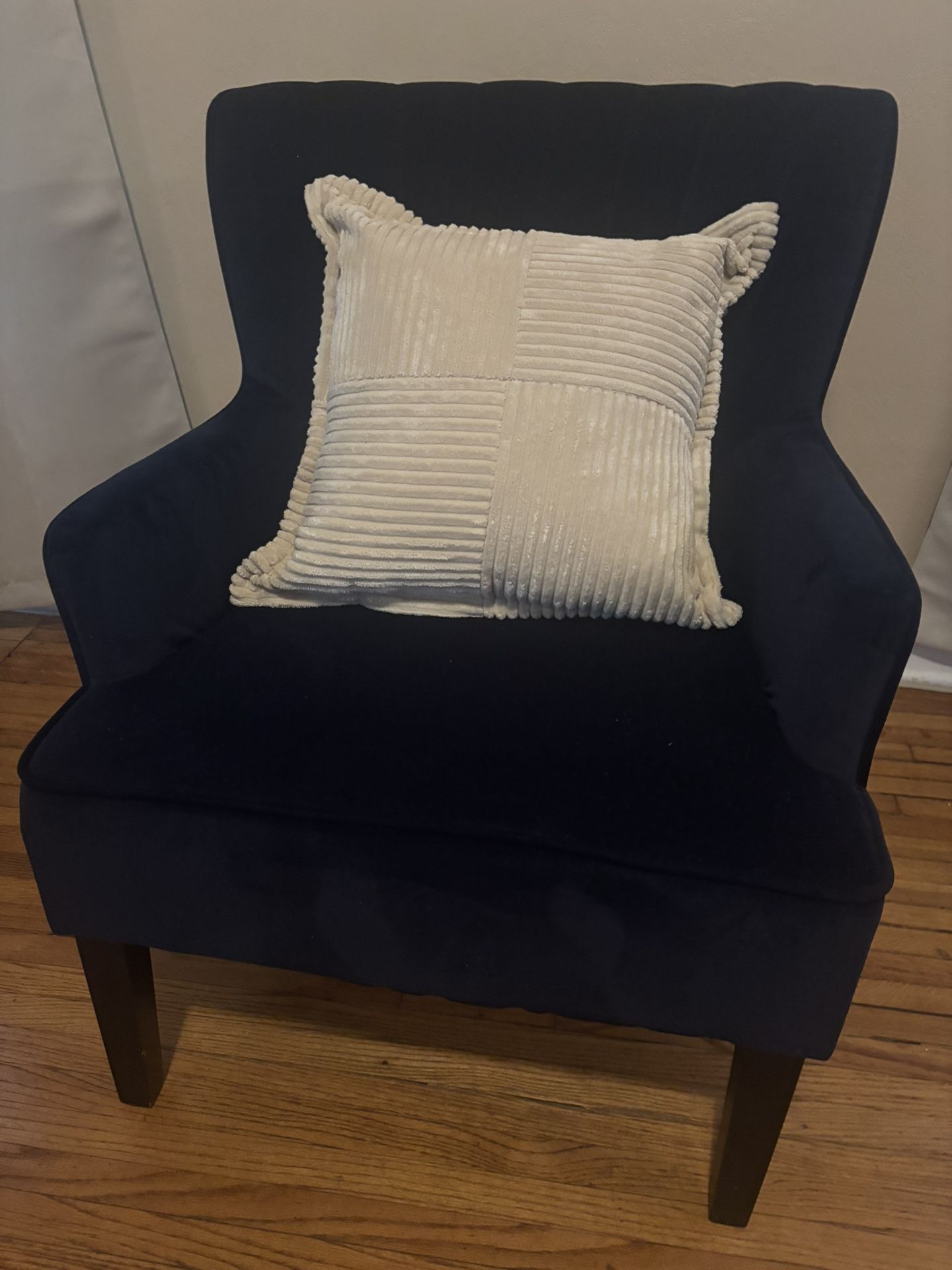 Navy Blue Wingback Chair