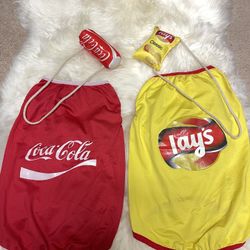 dog clothes Coca Cola and Lay's chips Costume Set with mini bags outfits