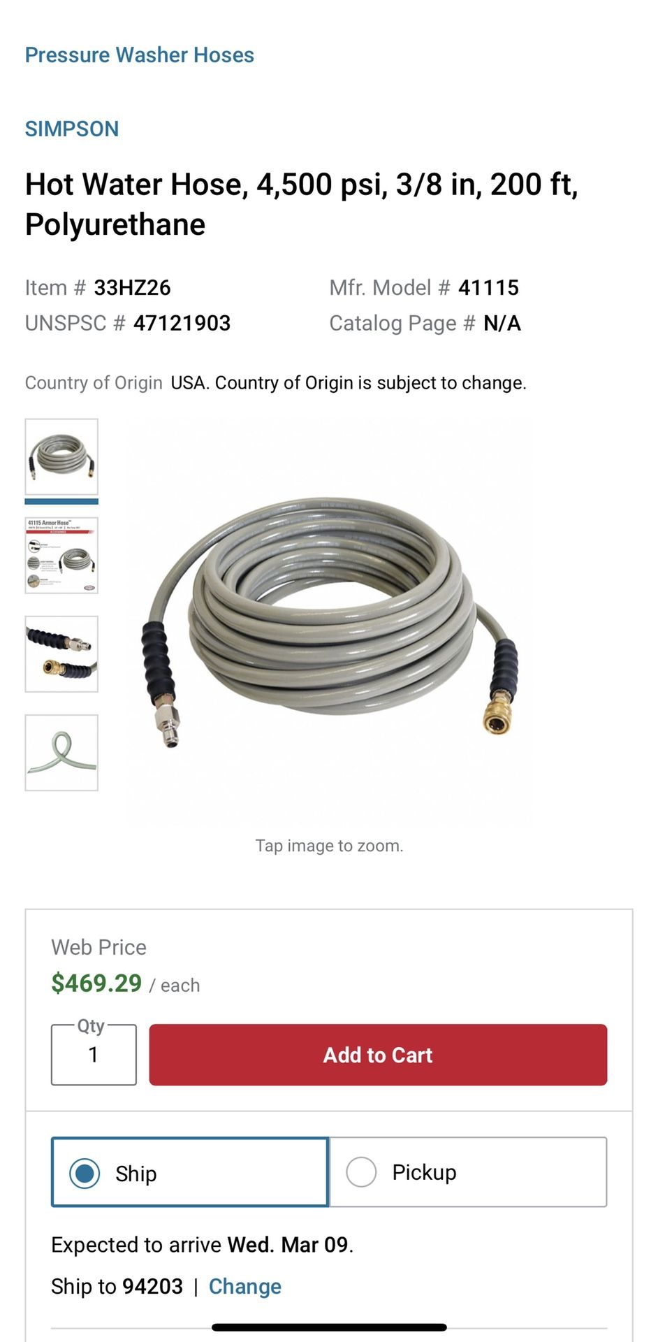 Pressure Washer Hose