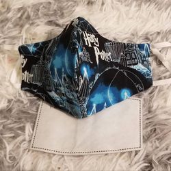 Face masks with pocket and filter