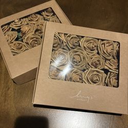 Artificial Flowers Shimmer Gold Roses (95 pieces)