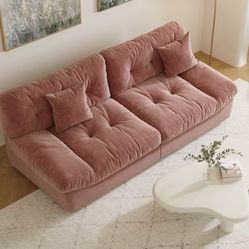 cute dusty pink couch 