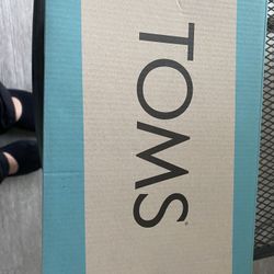 Brand new TOMS Black Wedge Shoes - Size 9