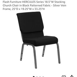 Flash Furniture Church Chair In Black Set Of 3