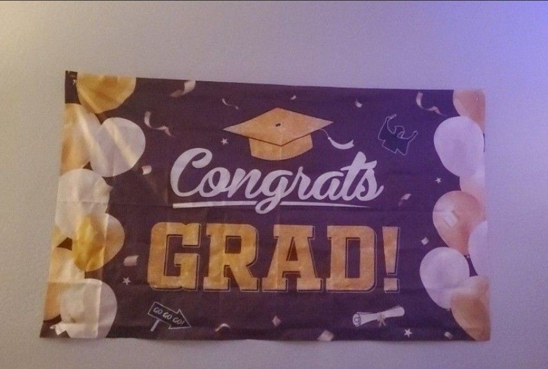 Purple And Gold Graduation Party Decoration And Thank You Cards -Party Supplies 