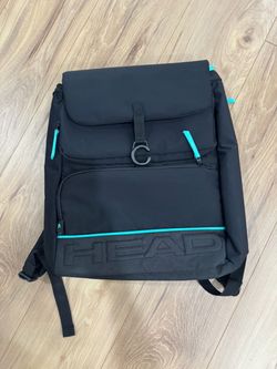 HEAD Black Backpack with Teal Accents