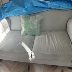 Light Blue Sofa And Love Seat Set