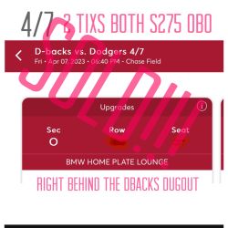 4/7 Arizona Diamondbacks Vs LA Dodgers Behind DBacks Dugout 