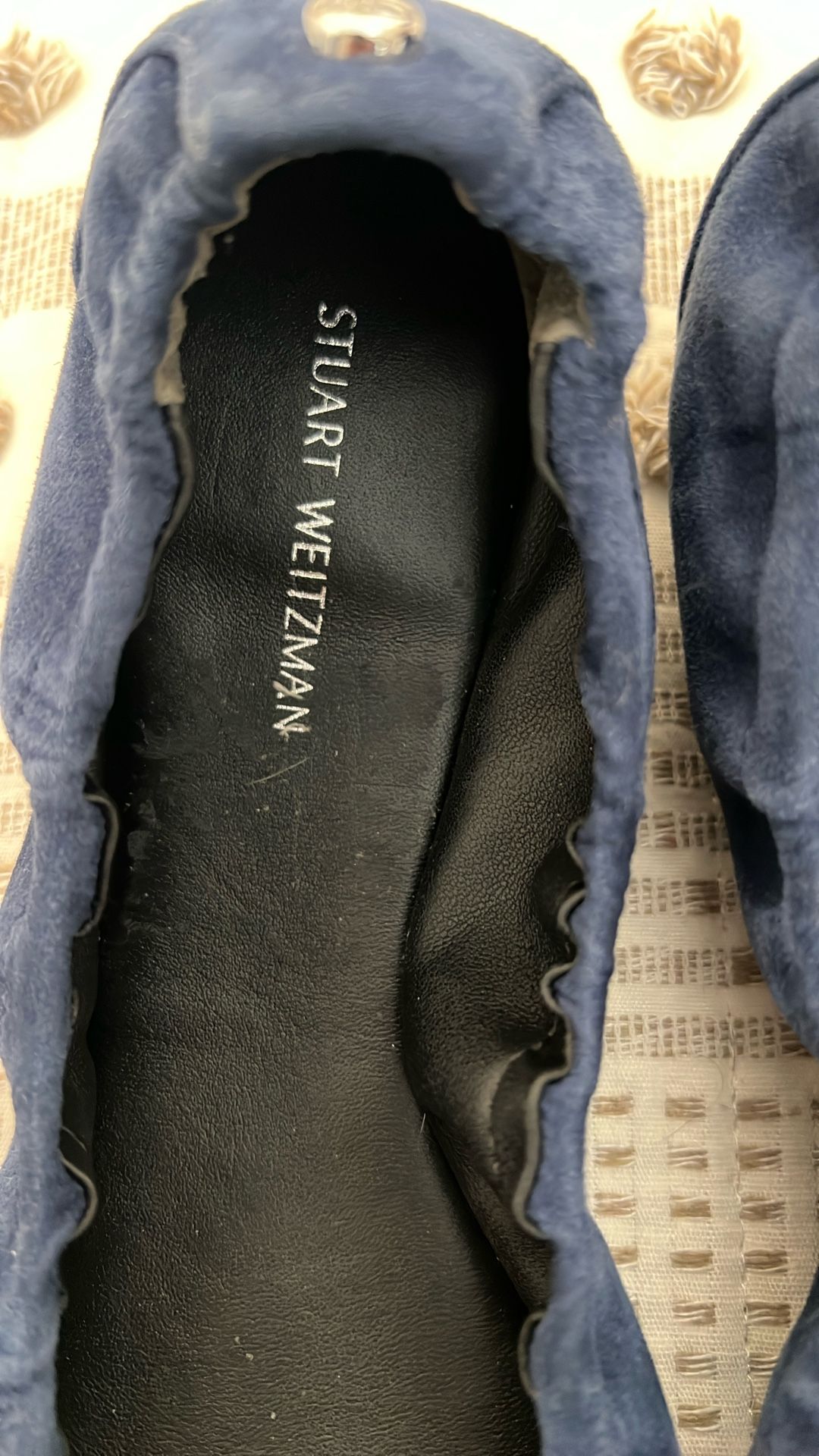 Blue Suede Stuart Weitzman Flats Size 7