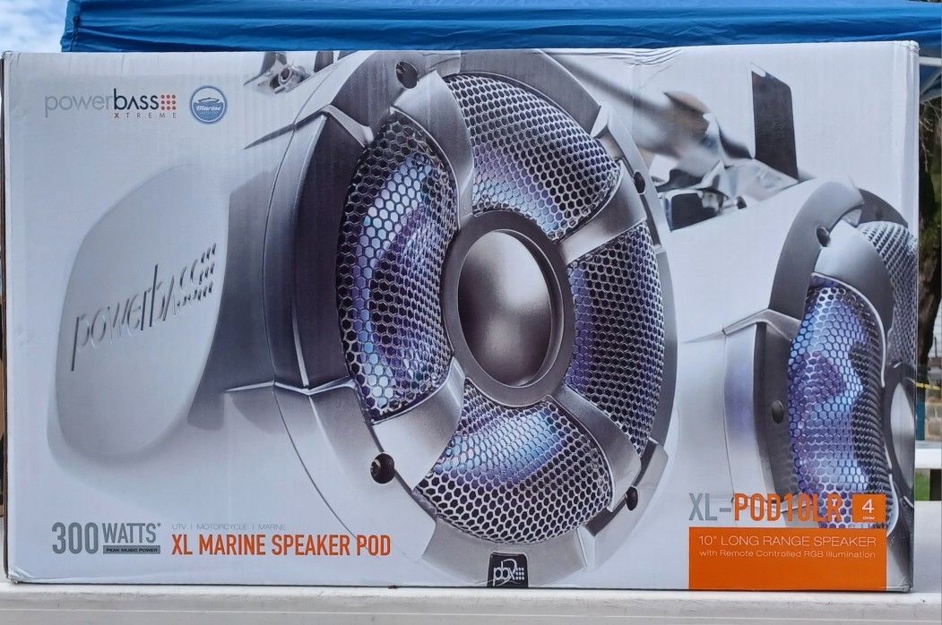 NEW! 10" marine/off-road tower speakers with built-in LED lighting