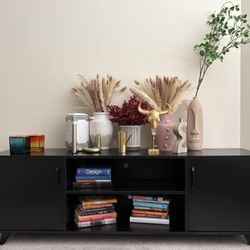 Black Wooden Tv Stand