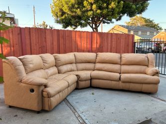 3-Piece Reclining Sectional Sofa – Tan