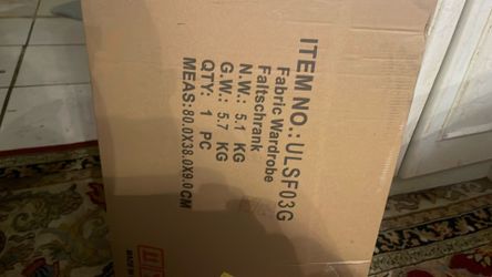 New Open Box Portable Fabric Wardrobe / Folding Closet