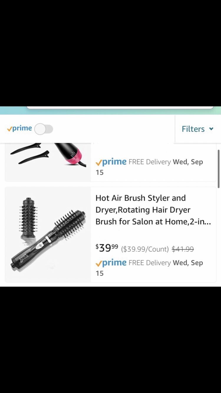 BRAND NEW Hot air hair styling brush w/ 360° spinning barrel