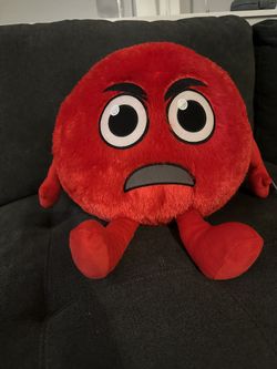 Applause Softies Blaze Red Angry Puff Round Plush Stuffed Animal