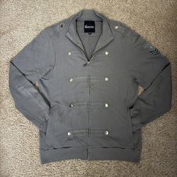 GUESS Jacket / Track / Sweater / Throwover / Mens size M / Gray