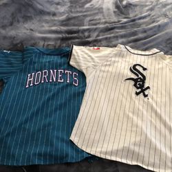 Vintage Retro Starter Jersey Charlotte Hornets Chicago White Sox 90’s Baseball NBA MLB