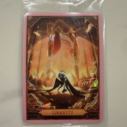 Hazbin Hotel Trading Card Gravity Cracked Ice Promo Card PR-16 TCG Game Pokemon One Piece OP Booster Pack Box Case ETB Bundle