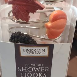 Fall-Themed Shower Curtain Hooks