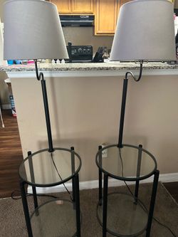 Mainstays Glass End Table Floor Lamp