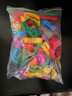 Play dough child cutouts