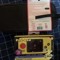 New! Pac Man Handheld Game w/Gaming Carrying case 