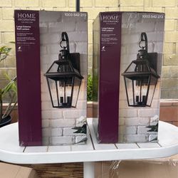 2 Home Decorators Collection Glenneyre 20.25 in. French Quarter Gas Style 2-Light Outdoor Wall Lantern Sconce