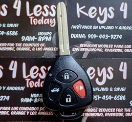 $70 @ Pomona Indoor Swapmeet | Scion Toyota Head Key w/ 3 or 4-Button Remote Copy (Camry, Corolla, RAV4, Tundra, Tacoma, 4Runner, xD, tC, xB, Yaris, H