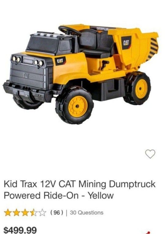 Kid Trax 12V CAT Mining Dumptruck