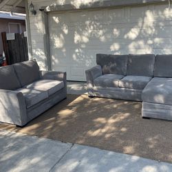 Macy’s Sofa Set With Reversible Chaise