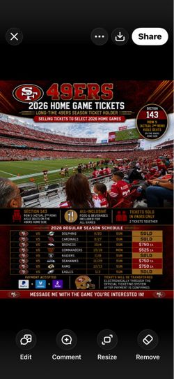 2 Amazing 49ers Lower Level Aisle Seats! All home games for sale