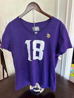 NFL Minnesota Vikings #18 V-Neck T-Shirt