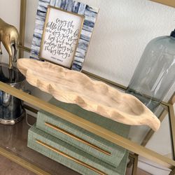 Scalloped EDGE WOOD DOUGH BOWL