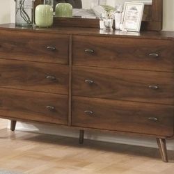Brand New 6-Drawer Dark Walnut Dresser