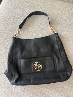 Tory Burch Black Leather Hobo Bag