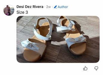 White girls Sandals Size 3