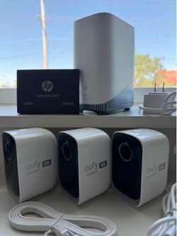 Eufy Security system (3x 4K cameras, HomeBase 3 and SSD)