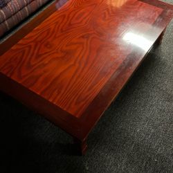 47.5” by 31.5” Foldable Coffee Table, Mahogany Color, Made In Korea