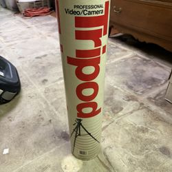 Vintage LEBO Professional Video Camera Tripod with Original Tube Case