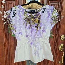 IZ Byer Lilac Blouse Size Small