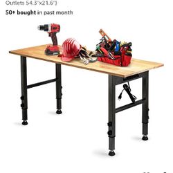 Adjustable Workbench With Power Outlet