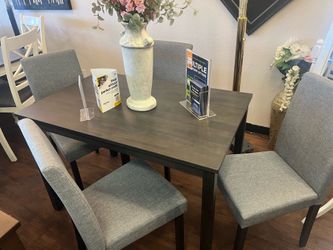 Gray dining table set